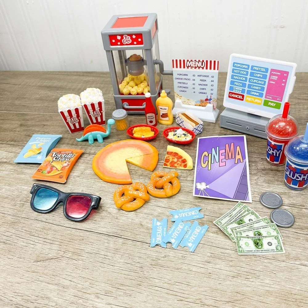 Our Generation Movie Theater Snack Bar Accessory Set for 18 inch Dolls Food Lot